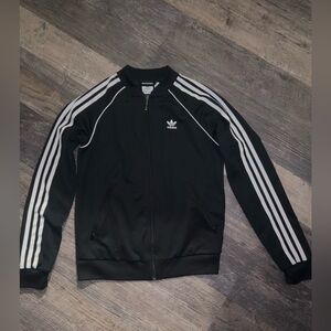 Black & White Adidas Zip Up Jacket
